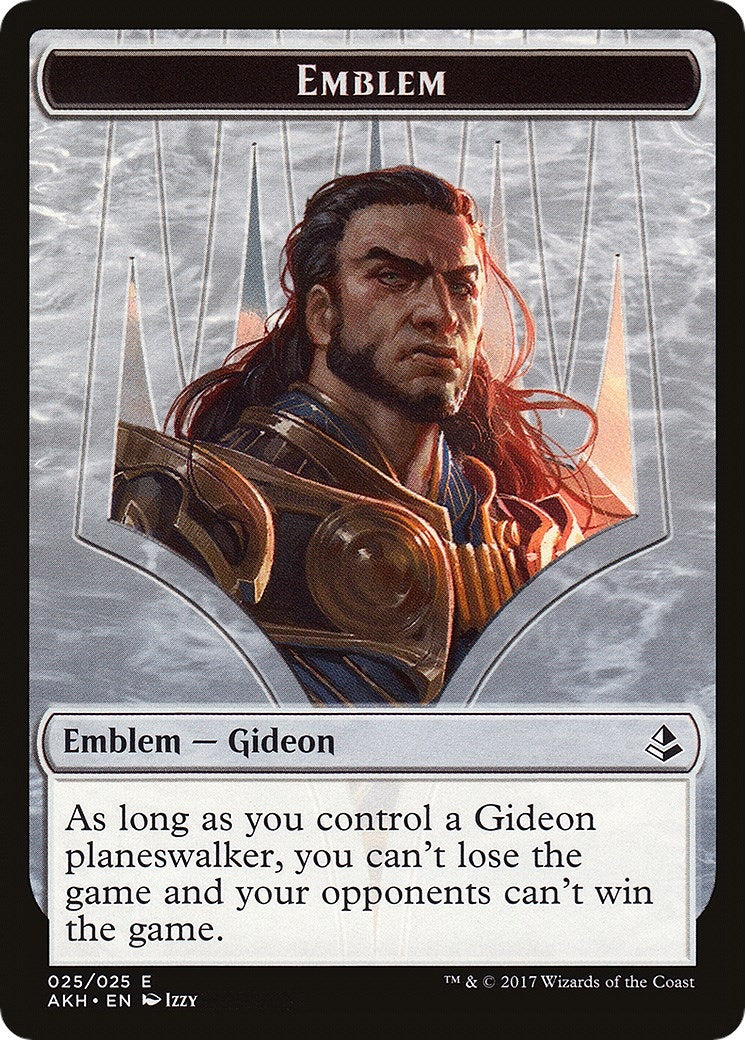 Image for Emblem - Gideon of the Trials // Zombie Double-Sided Token (25 // 20) [Amonkhet] - Magic: The Gathering