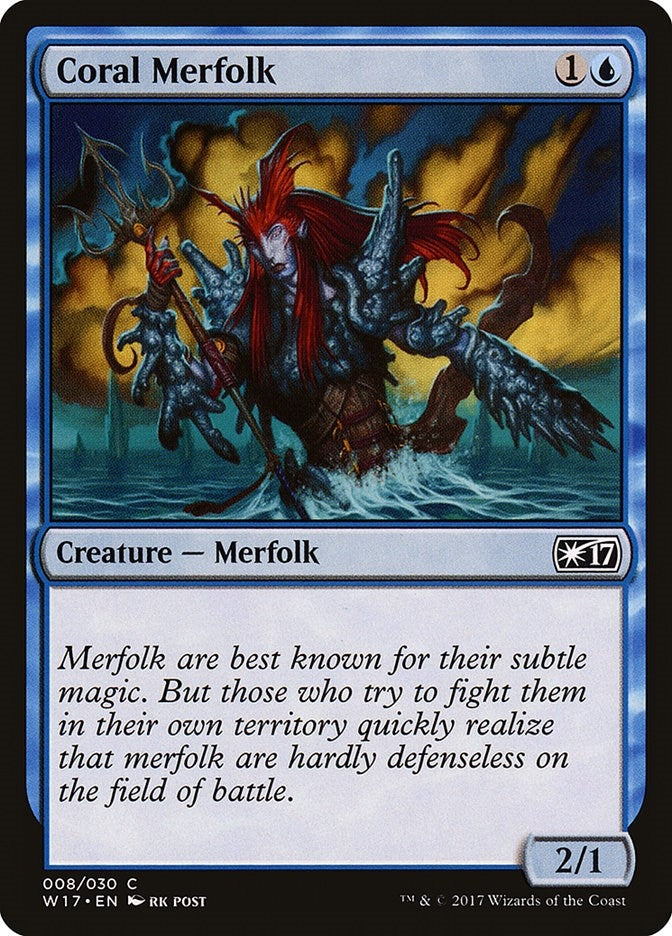 Image for Coral Merfolk (8) [Welcome Deck 2017] - Magic: The Gathering