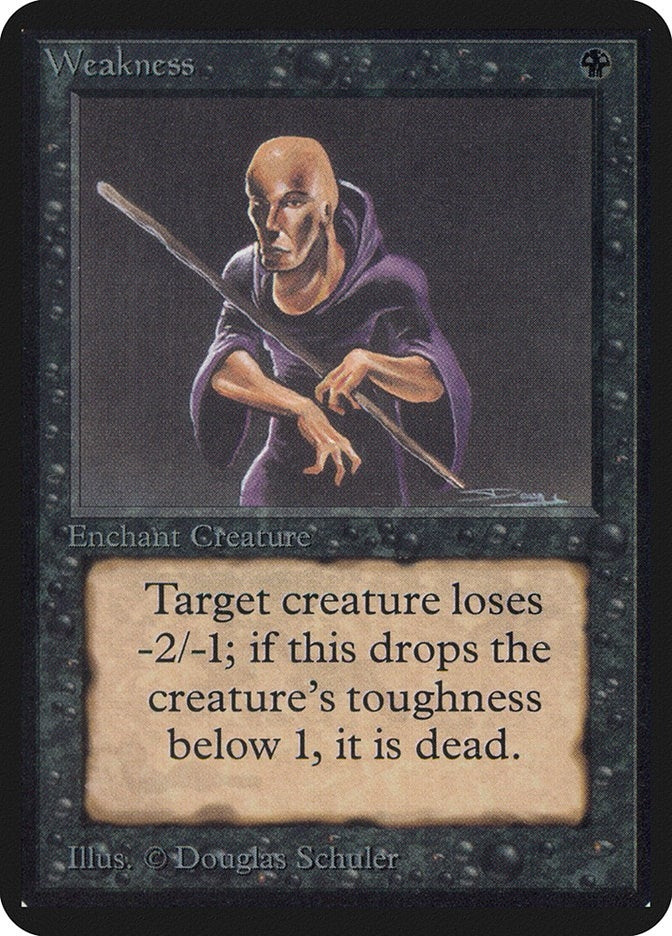 Image for Weakness [Alpha Edition] - Magic: The Gathering
