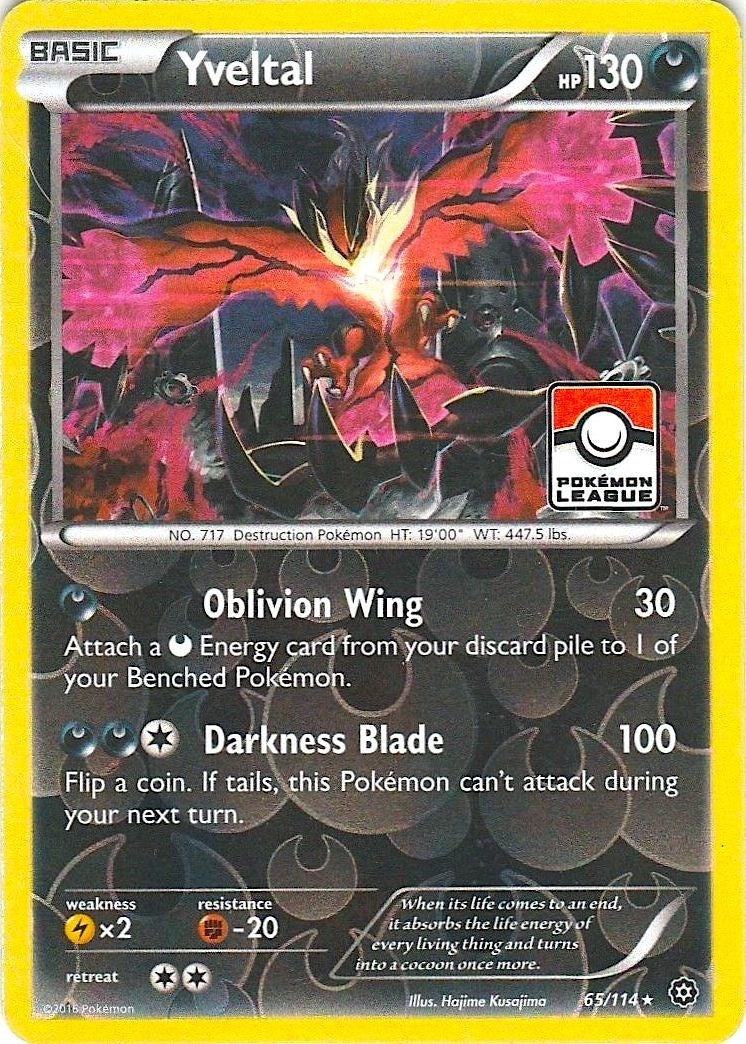 Image for Yveltal - 65/114 (Pokemon League) (065/114) [League & Championship Cards] - Pokemon