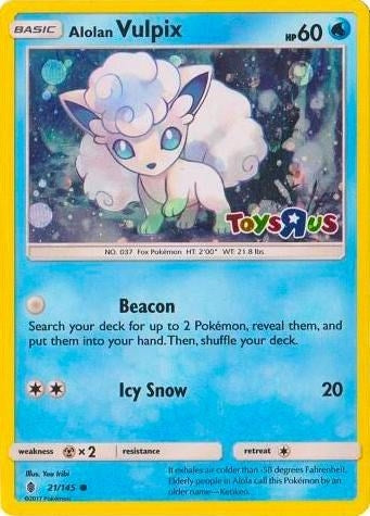 Image for Alolan Vulpix - 21/145 (Toys R Us Promo) (021/145) [Miscellaneous Cards & Products] - Pokemon