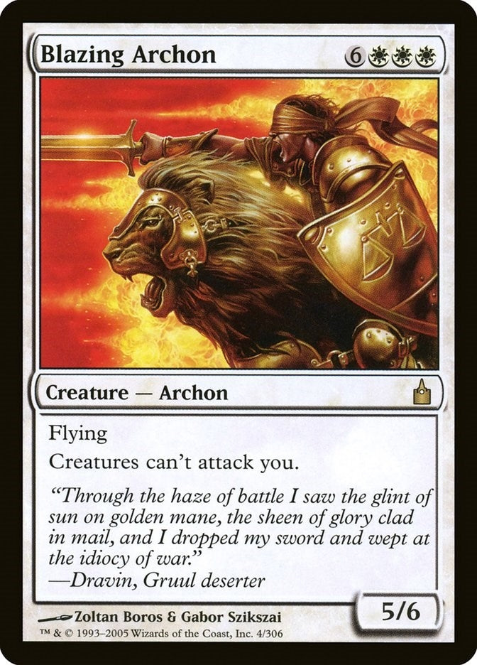 Image for Blazing Archon (4) [Ravnica: City of Guilds] - Magic: The Gathering