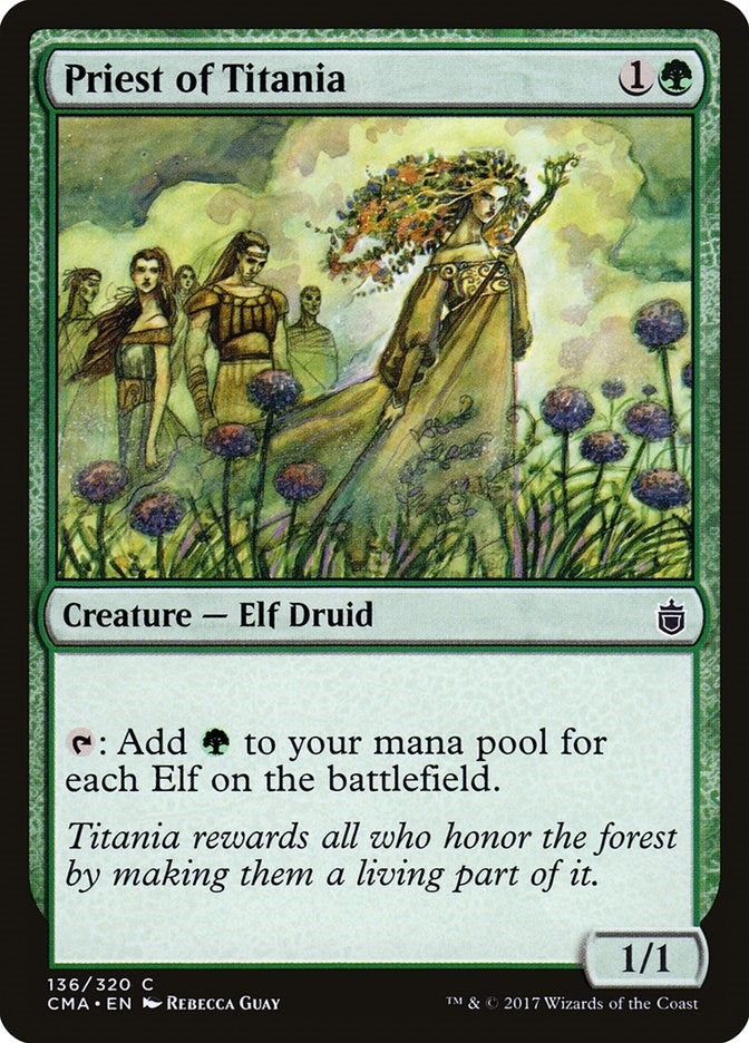 Image for Priest of Titania (136) [Commander Anthology] - Magic: The Gathering