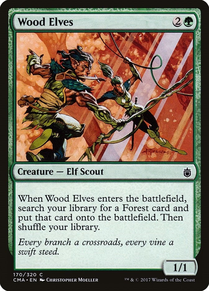 Image for Wood Elves (170) [Commander Anthology] - Magic: The Gathering