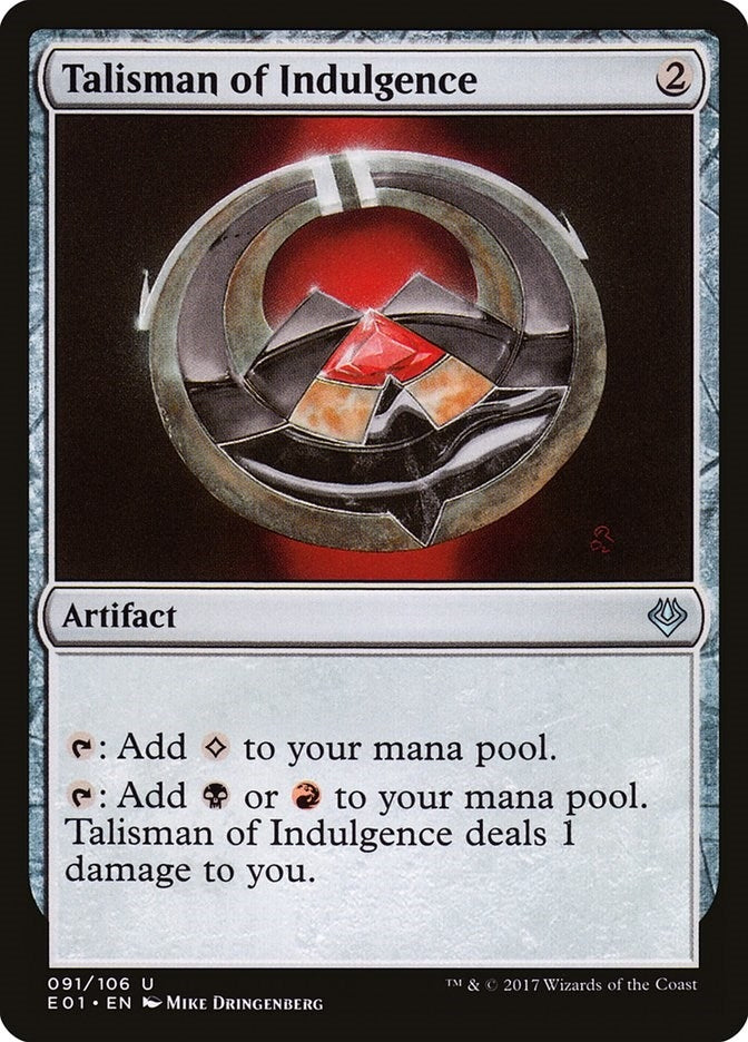 Image for Talisman of Indulgence (91) [Nicol Bolas] - Magic: The Gathering