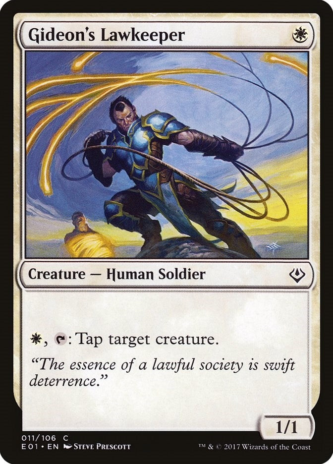 Image for Gideon's Lawkeeper (11) [Nicol Bolas] - Magic: The Gathering