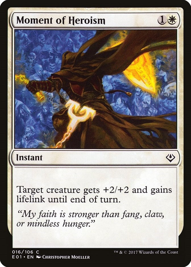 Image for Moment of Heroism (16) [Nicol Bolas] - Magic: The Gathering