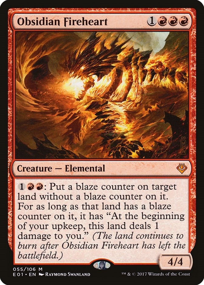 Image for Obsidian Fireheart (55) [Nicol Bolas] - Magic: The Gathering