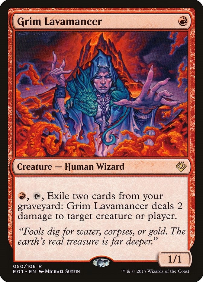 Image for Grim Lavamancer (50) [Nicol Bolas] - Magic: The Gathering