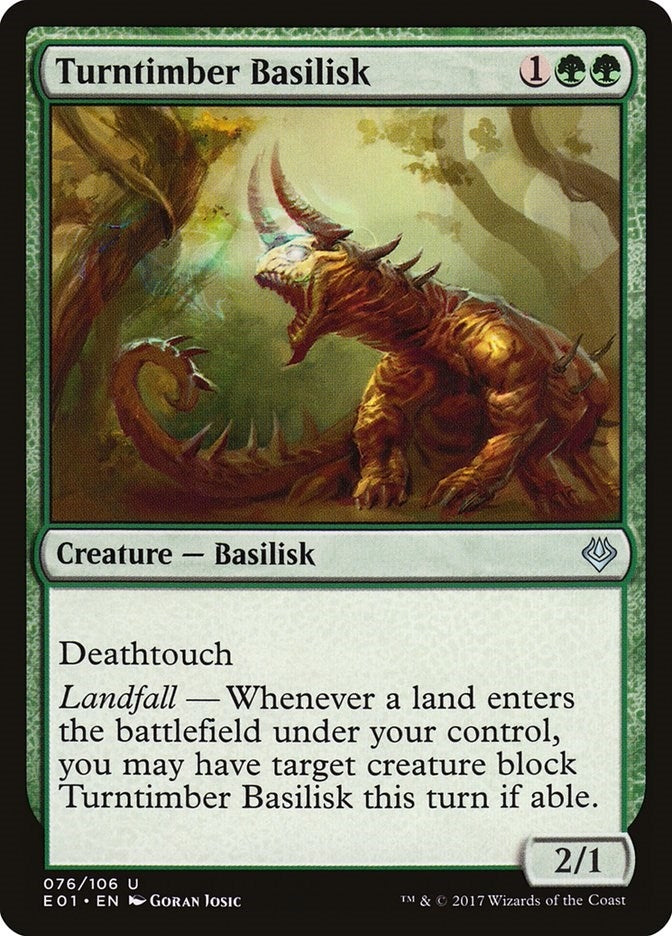 Image for Turntimber Basilisk (76) [Nicol Bolas] - Magic: The Gathering