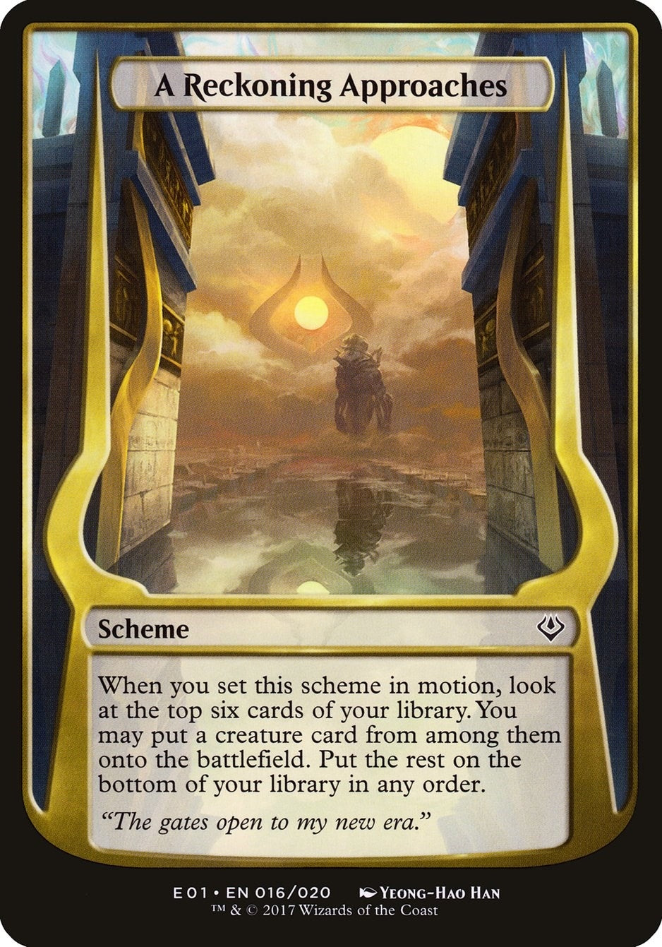 Image for A Reckoning Approaches (Archenemy: Nicol Bolas) (16) [Oversize Cards] - Magic: The Gathering