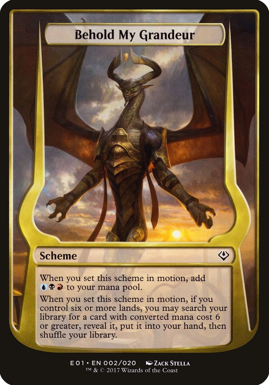 Image for Behold My Grandeur (Archenemy: Nicol Bolas) (2) [Oversize Cards] - Magic: The Gathering