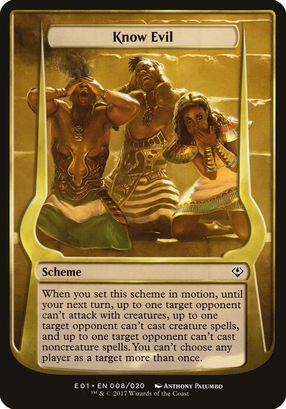 Image for Know Evil (Archenemy: Nicol Bolas) (8) [Oversize Cards] - Magic: The Gathering