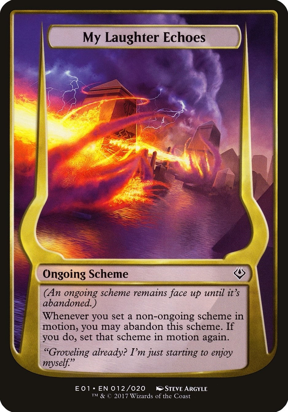 Image for My Laughter Echoes (Archenemy: Nicol Bolas) (12) [Oversize Cards] - Magic: The Gathering
