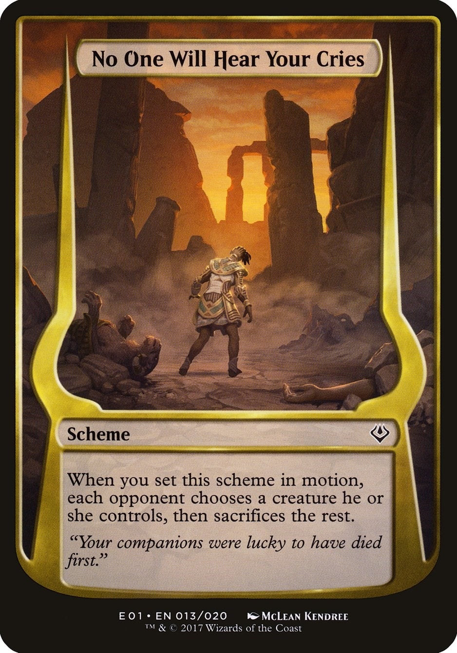 Image for No One Will Hear Your Cries (Archenemy: Nicol Bolas) (13) [Oversize Cards] - Magic: The Gathering