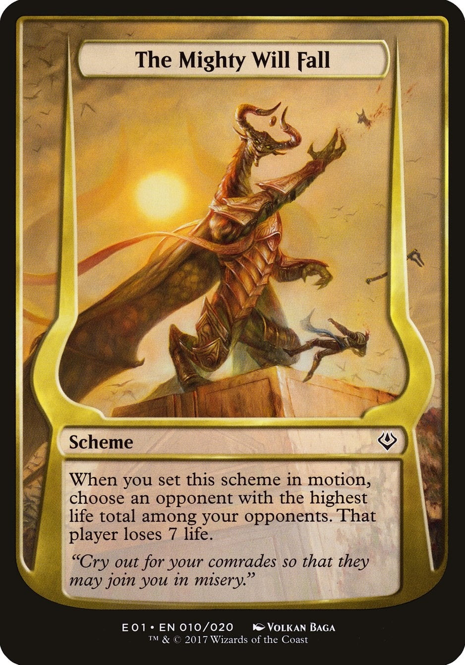 Image for The Mighty Will Fall (Archenemy: Nicol Bolas) (15) [Oversize Cards] - Magic: The Gathering