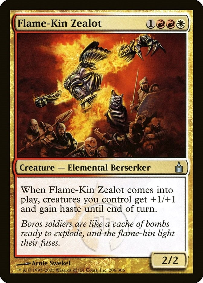 Flame-Kin Zealot (206) [Ravnica: City of Guilds]