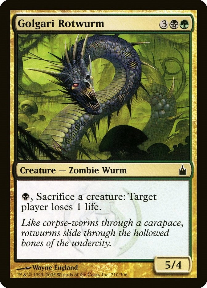 Image for Golgari Rotwurm (210) [Ravnica: City of Guilds] - Magic: The Gathering