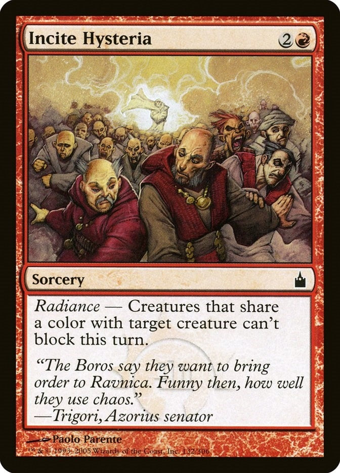 Image for Incite Hysteria (132) [Ravnica: City of Guilds] - Magic: The Gathering