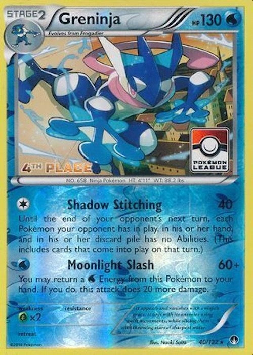 Image for Greninja - 40/122 (Pokemon League) [4th Place] (040/122) [League & Championship Cards] - Pokemon