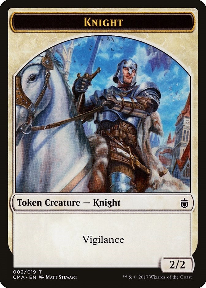 Image for Knight Token (002) (2) [Commander Anthology] - Magic: The Gathering