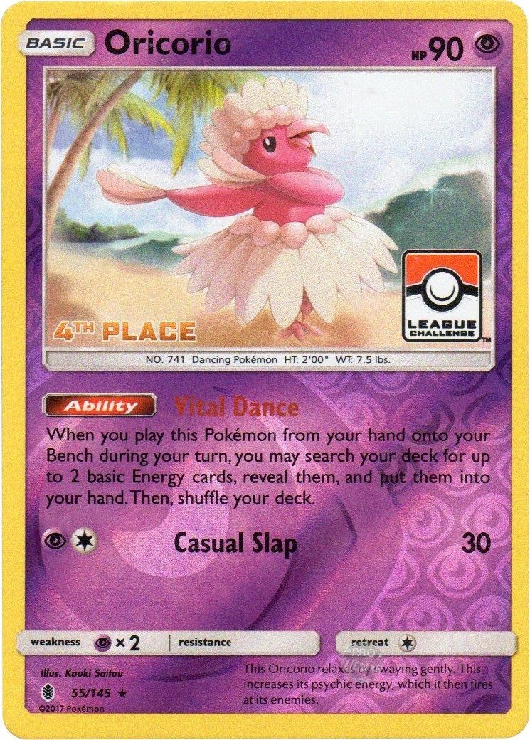 Image for Oricorio - 55/145 (League Challenge) [4th Place] (055/045) [League & Championship Cards] - Pokemon