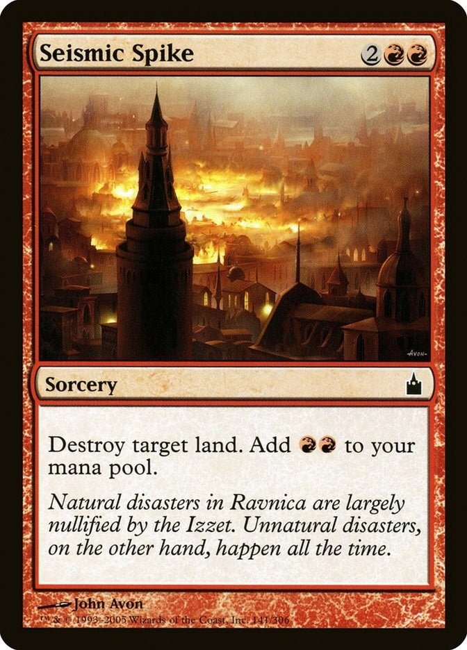 Image for Seismic Spike (141) [Ravnica: City of Guilds] - Magic: The Gathering
