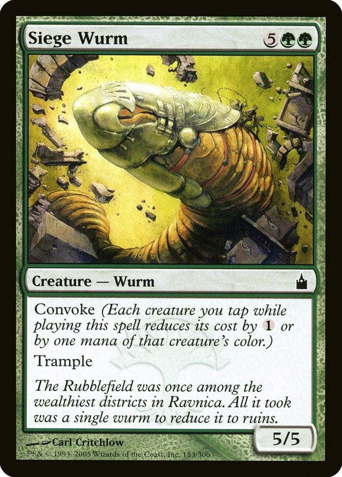Image for Siege Wurm (183) [Ravnica: City of Guilds] - Magic: The Gathering