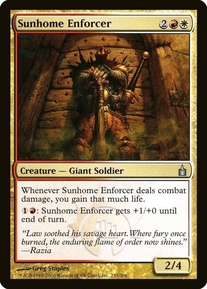 Image for Sunhome Enforcer (233) [Ravnica: City of Guilds] - Magic: The Gathering