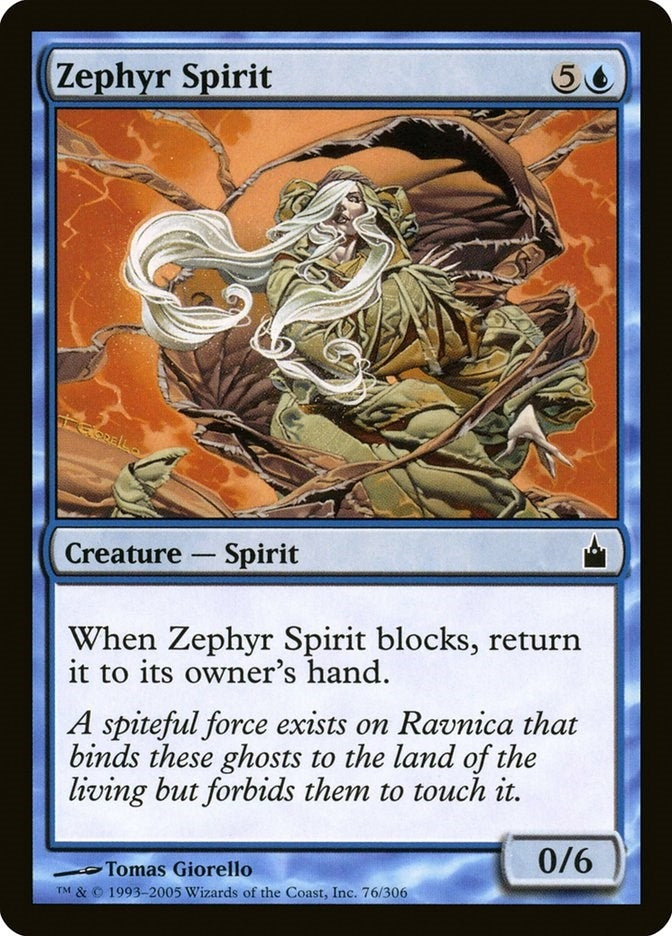 Image for Zephyr Spirit (76) [Ravnica: City of Guilds] - Magic: The Gathering