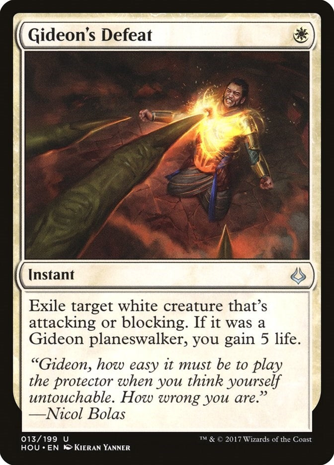 Image for Gideon's Defeat (13) [Hour of Devastation] - Magic: The Gathering