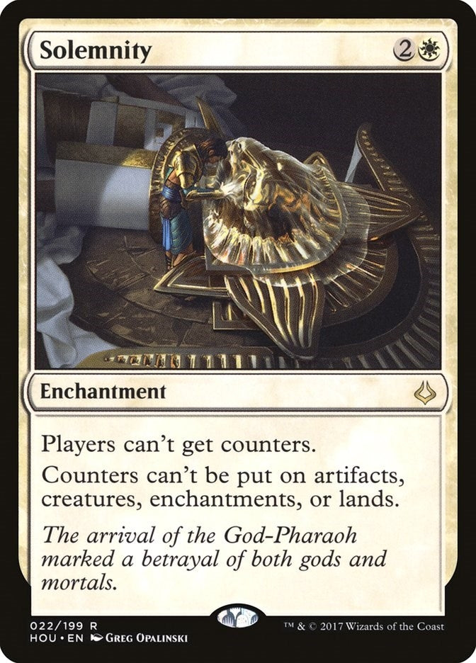 Image for Solemnity (22) [Hour of Devastation] - Magic: The Gathering