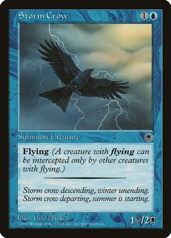 Image for Storm Crow (Reminder Text) [Portal] - Magic: The Gathering