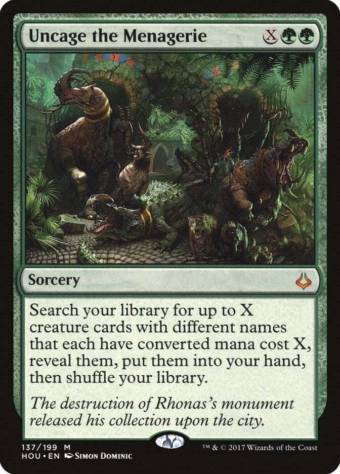 Image for Uncage the Menagerie (137) [Hour of Devastation] - Magic: The Gathering