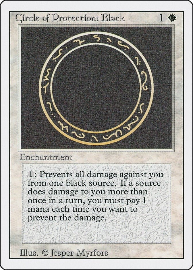 Image for Circle of Protection: Black [Revised Edition] - Magic: The Gathering