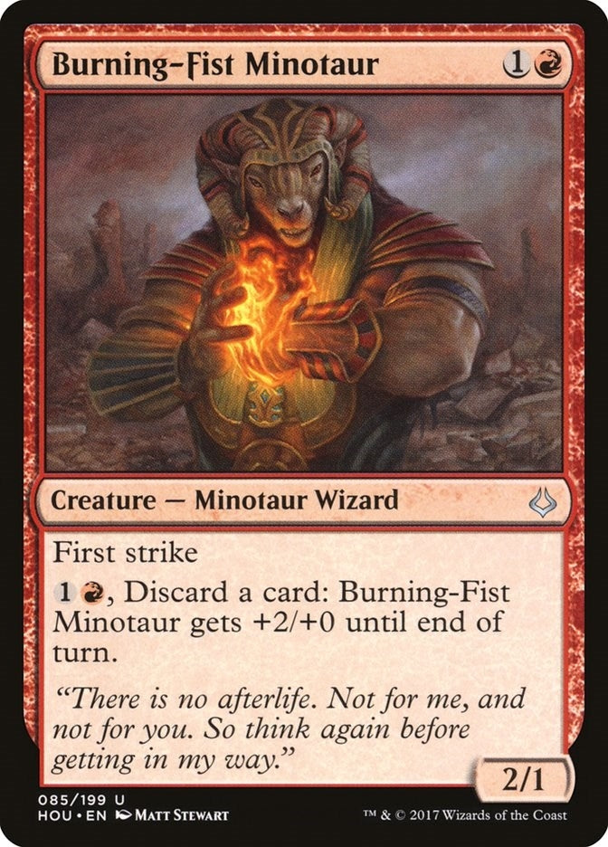 Image for Burning-Fist Minotaur (85) [Hour of Devastation] - Magic: The Gathering