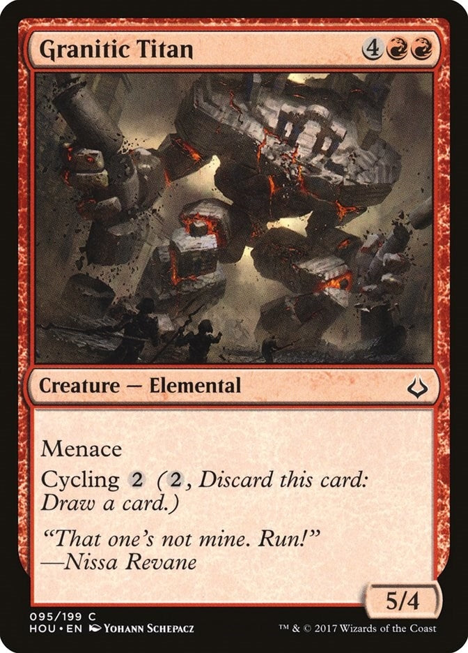 Image for Granitic Titan (95) [Hour of Devastation] - Magic: The Gathering