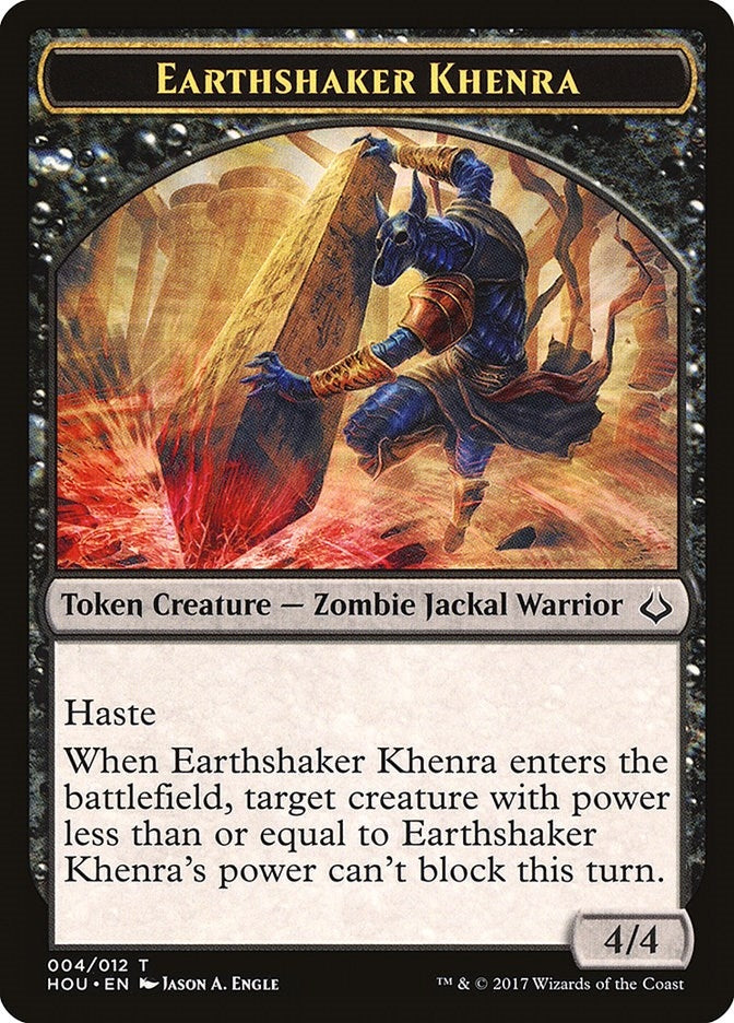 Image for Earthshaker Khenra Token (4) [Hour of Devastation] - Magic: The Gathering