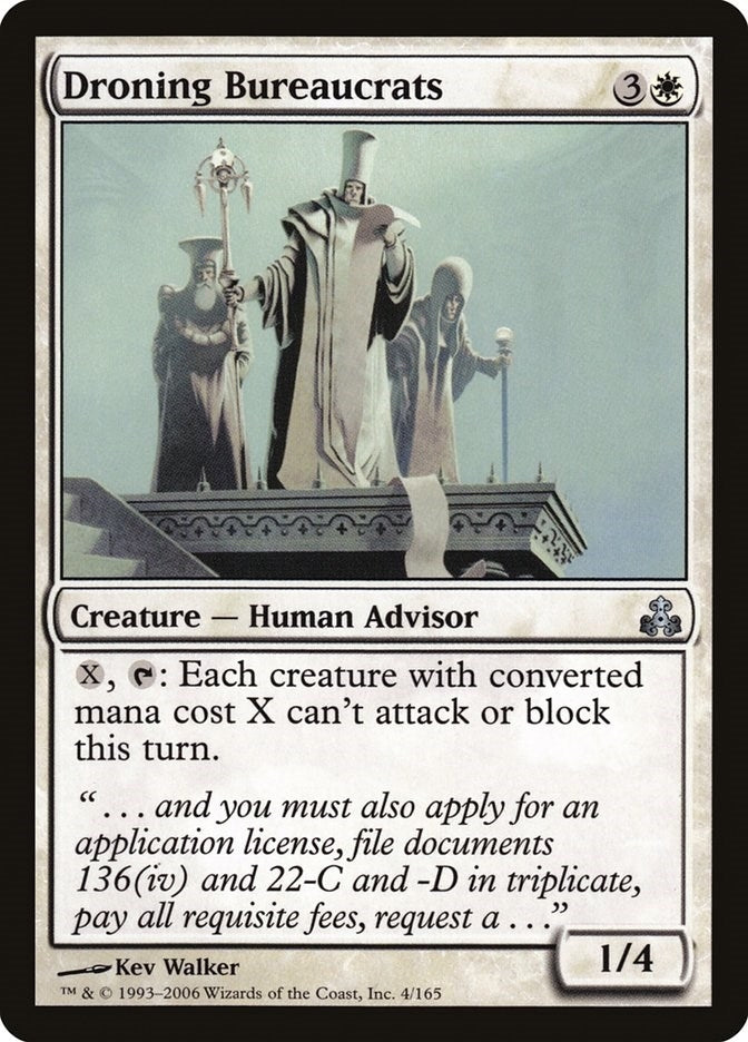 Image for Droning Bureaucrats (4) [Guildpact] - Magic: The Gathering
