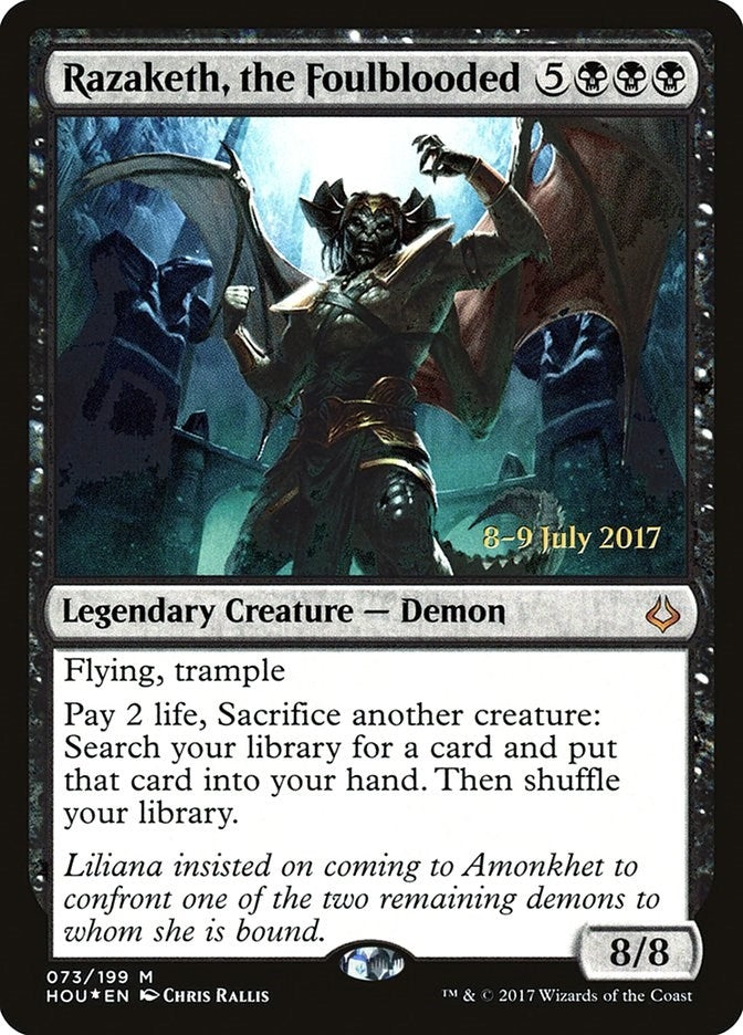 Image for Razaketh, the Foulblooded (73) [Prerelease Cards] - Magic: The Gathering