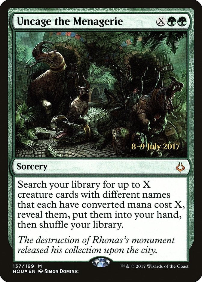 Image for Uncage the Menagerie (137) [Prerelease Cards] - Magic: The Gathering