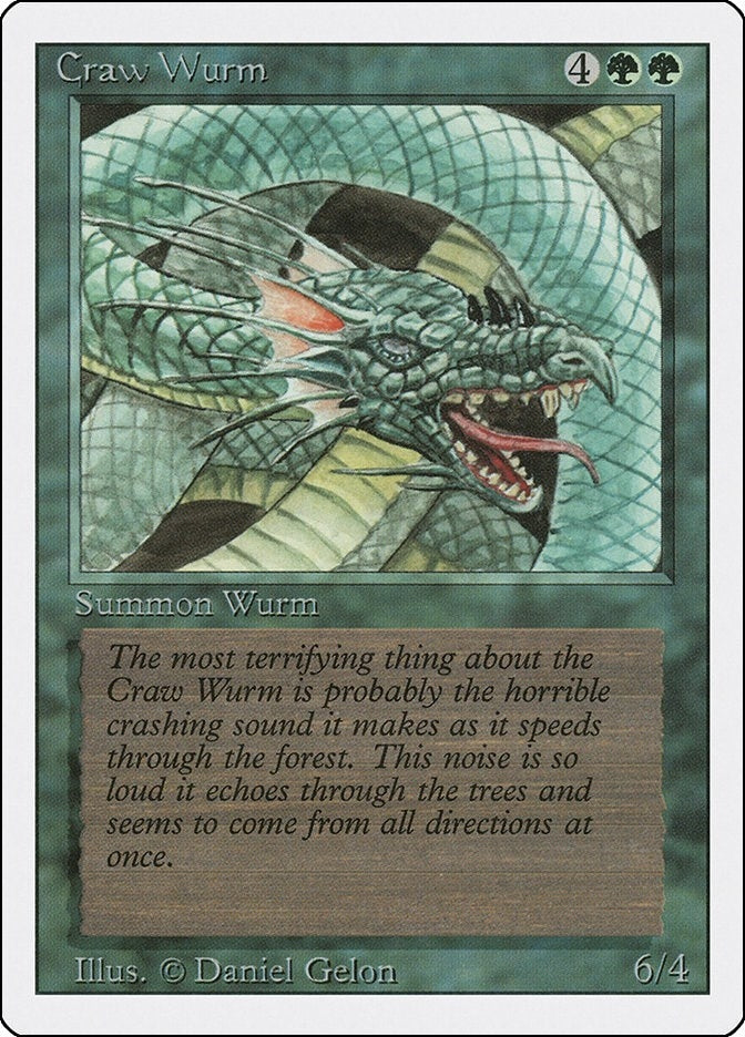 Image for Craw Wurm [Revised Edition] - Magic: The Gathering