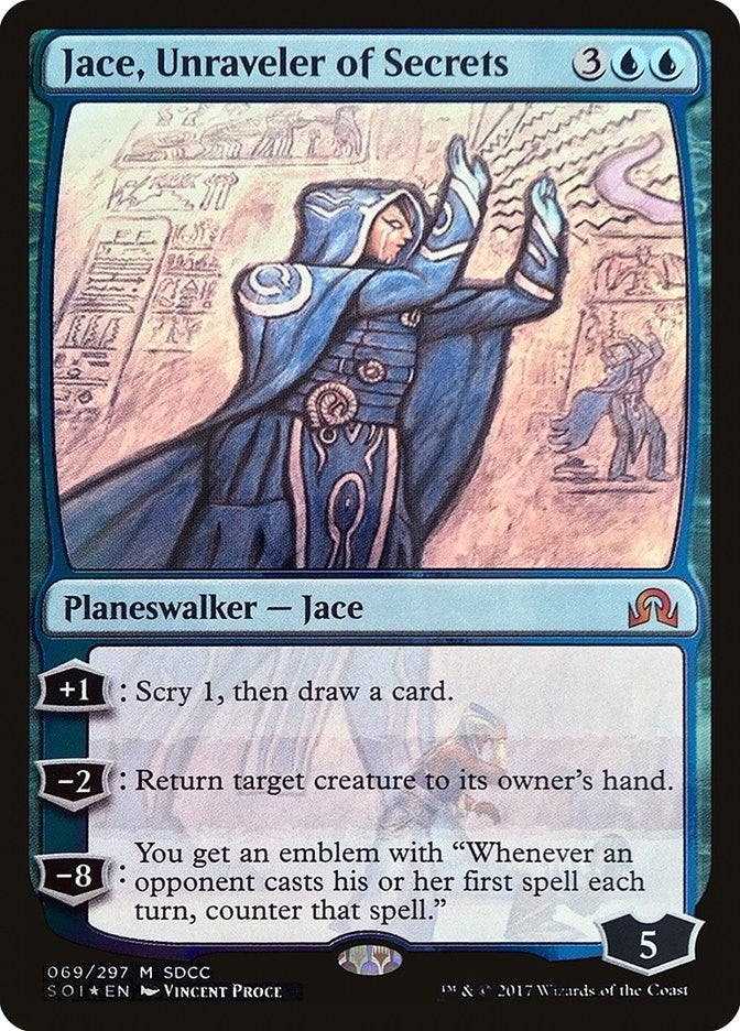 Image for Jace, Unraveler of Secrets (SDCC 2017 Exclusive) (69) [Media Promos] - Magic: The Gathering