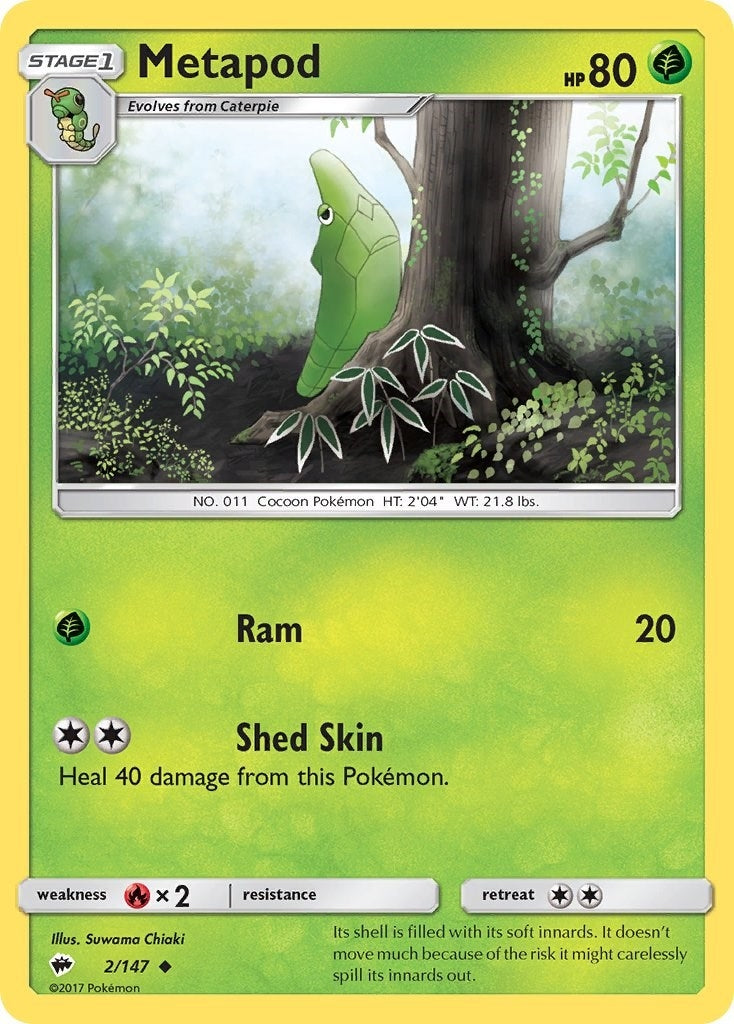 Image for Metapod (2/147) [SM - Burning Shadows] - Pokemon