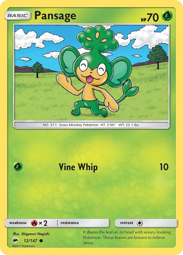 Image for Pansage (12/147) [SM - Burning Shadows] - Pokemon