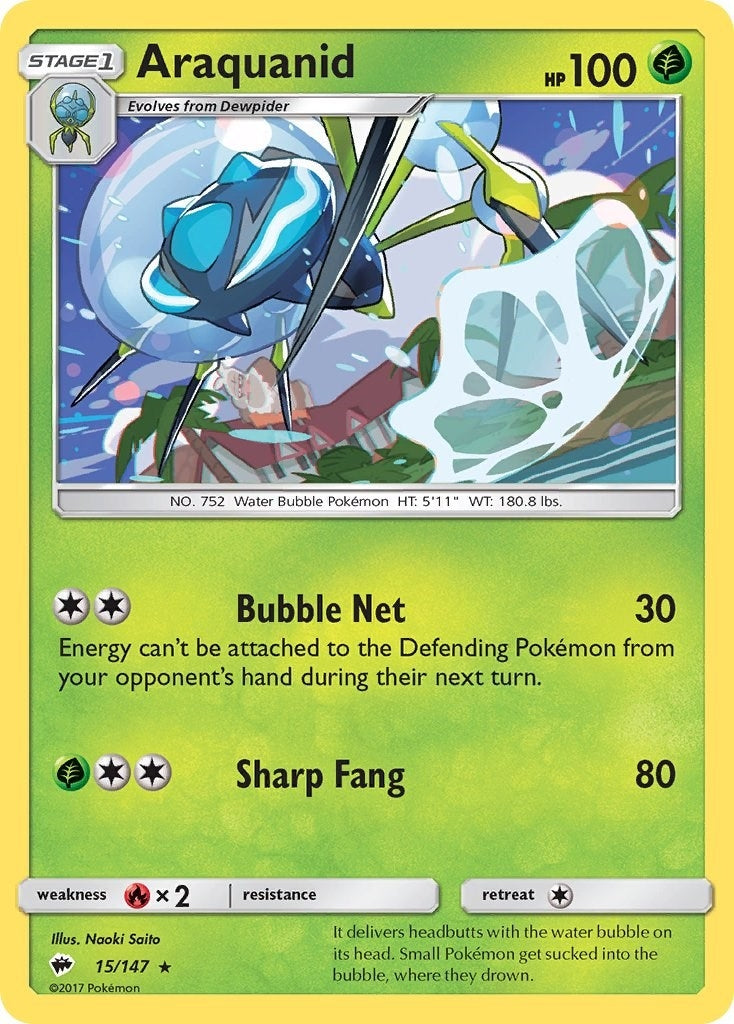 Image for Araquanid (15/147) [SM - Burning Shadows] - Pokemon