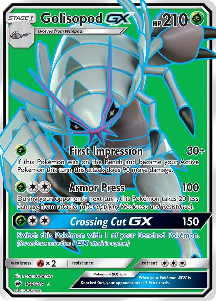 Golisopod GX (Full Art) (129/147) [SM - Burning Shadows]