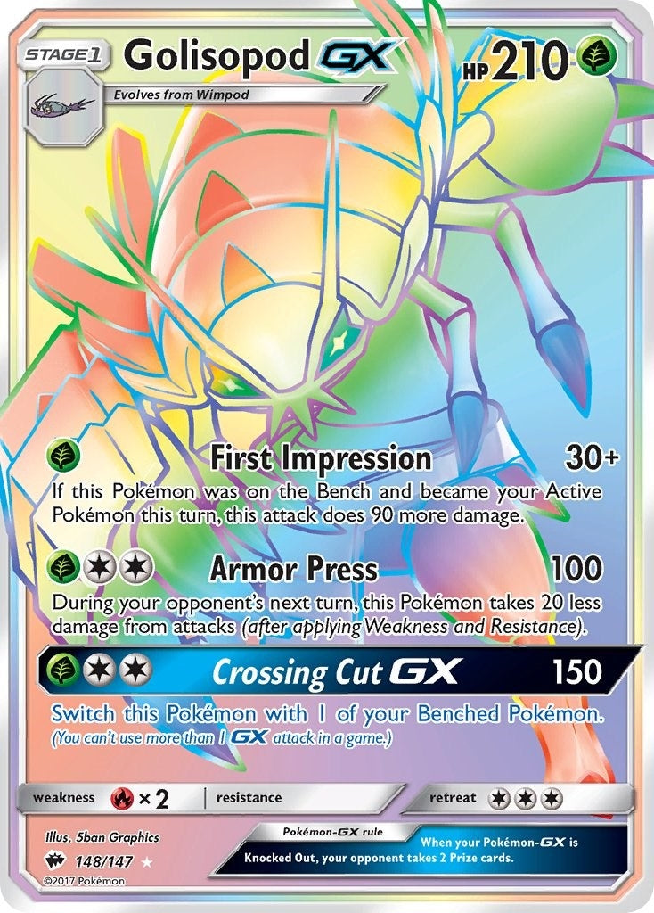 Image for Golisopod GX (Secret) (148/147) [SM - Burning Shadows] - Pokemon