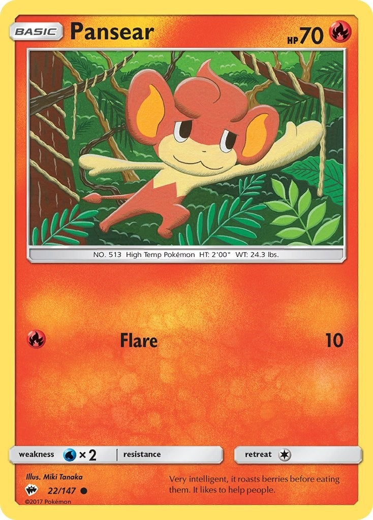 Image for Pansear (22/147) [SM - Burning Shadows] - Pokemon