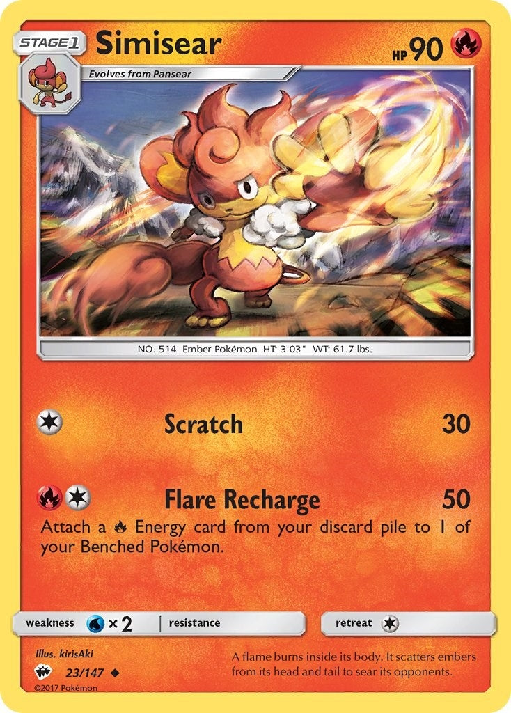 Image for Simisear (23/147) [SM - Burning Shadows] - Pokemon